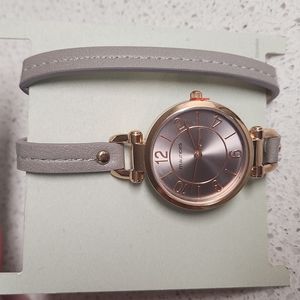 Maurices NWT Grey and Rose Gold Adjustable Bracelet Watch Wrap.